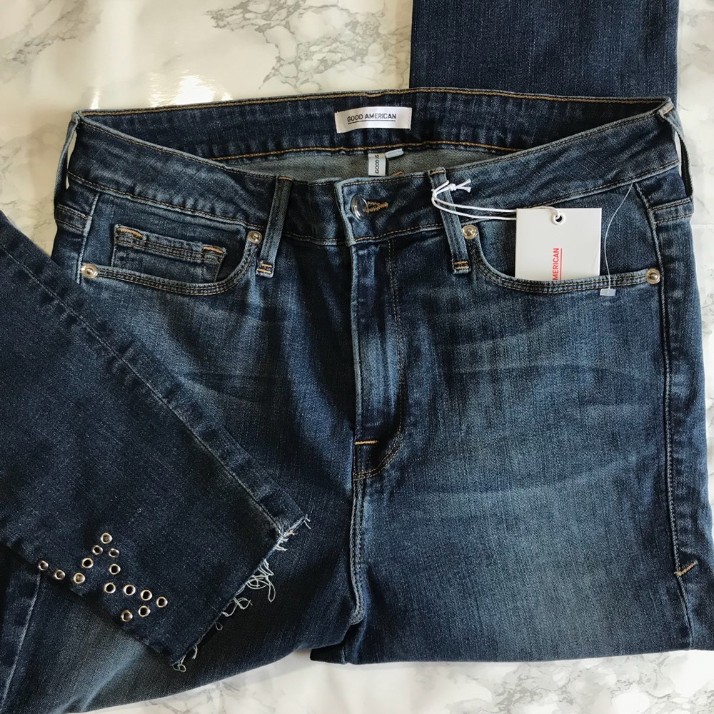 Good American Star Eyelet 14x32 Jeans GAGLGSS899